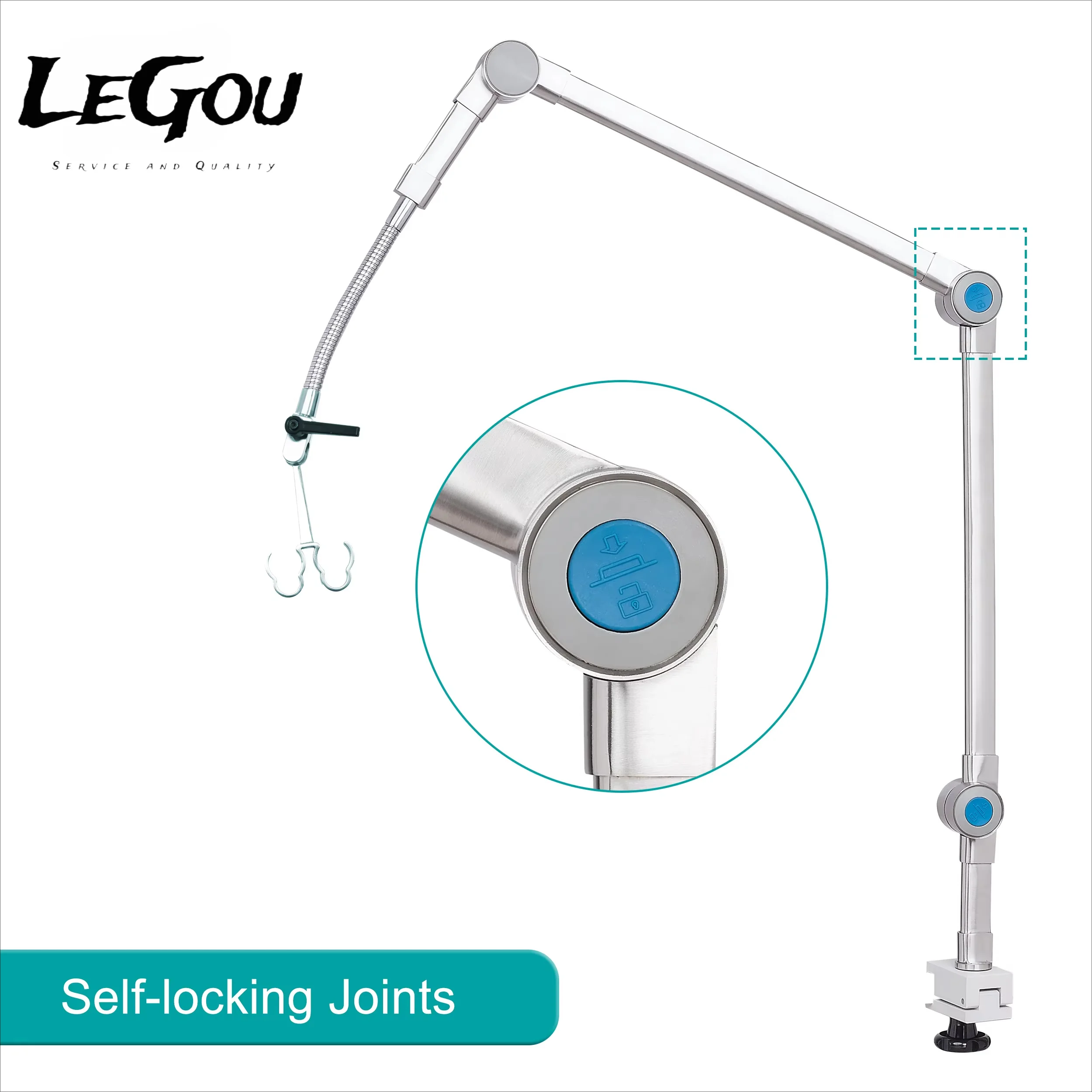 LeGou Professional  WEIYE Medical Machine Hospital ICU Ven tilator Breathing Tube Holder Supporting Arm
