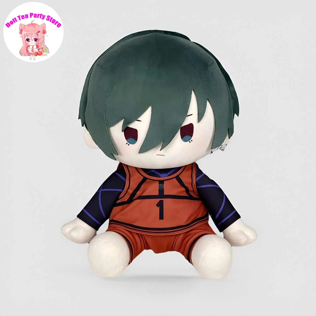 Anime BLUE LOCK Rin Itoshi postura sentada suave muñeca de peluche cuerpo Cosplay cambiar ropa 40CM almohada juguete de peluche regalo Adorable