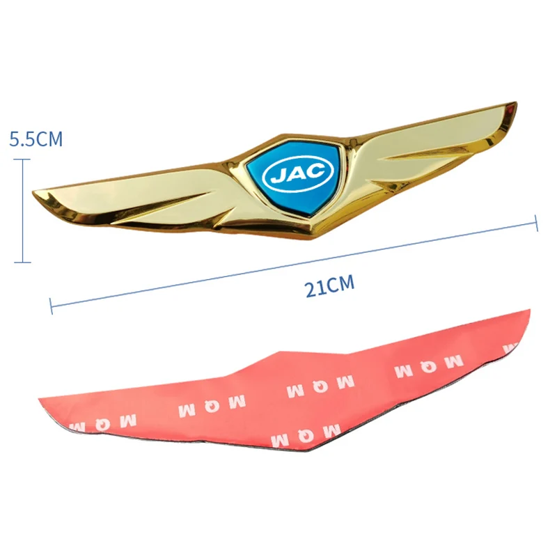 Car Trunk Body Side Sticker for JAC J3 J3S S2 S3 S4 S5 S7 R3 T50 J7 JS4 JS7 JS3 T6 T8 Car Accessories Wing shape Decoration