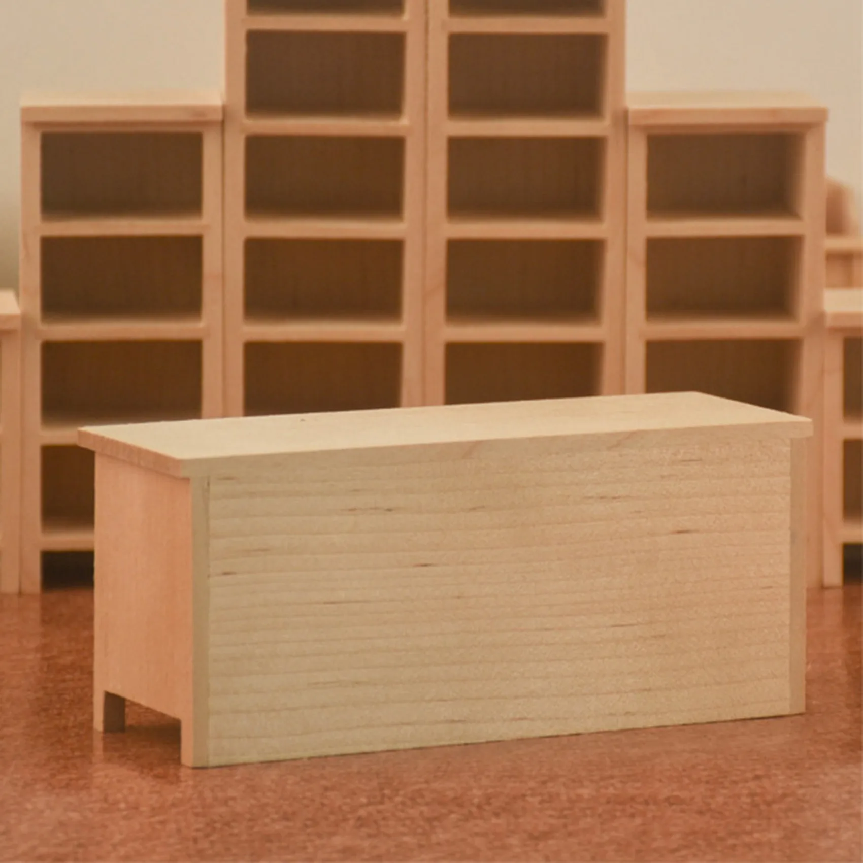 

B49B-1/12 Dollhouse Miniature Furniture Wooden TV Cabinet Display Storage Cabinet For Dollhouse Decoration Accessories
