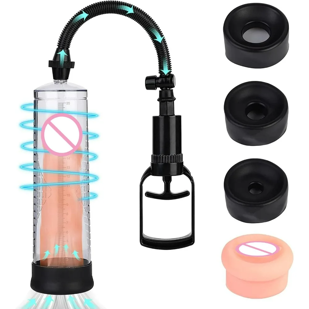 Male Penis Pump Manual Vacuum Pump Enlarger Big Dick Stimulate Extender Masturbator Dick Lasting Trainer Masturbator Man Sex Toy view 2