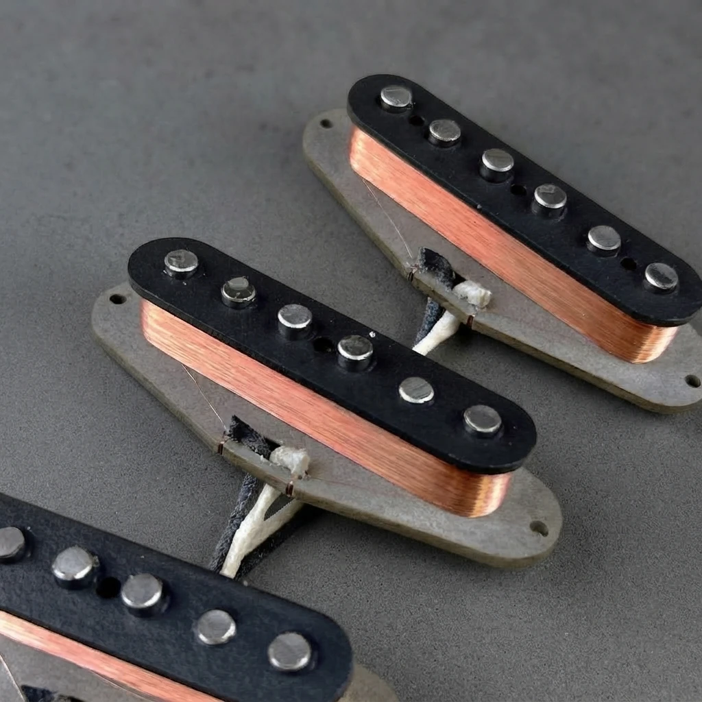 Alnico V SSS Pickup Set, 1969 Custom Hand-Wound, ST Style, Classic Tone, Neck Middle Bridge, Mounting Screws for Guitars