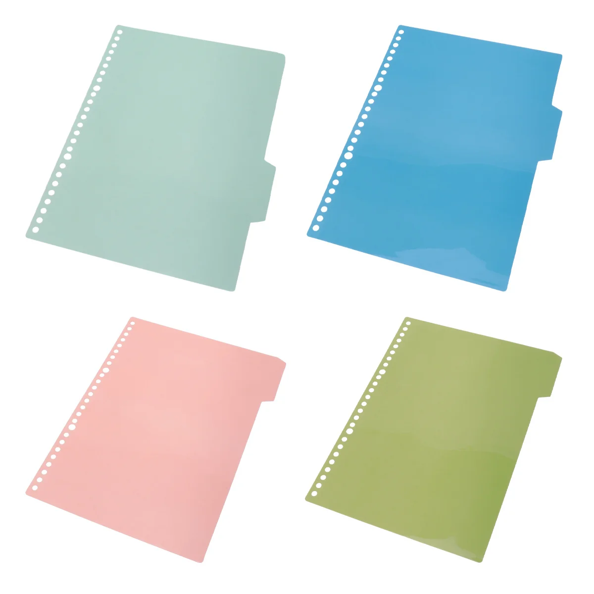 10 Zestawów Zakładek do Segregatora z Przyjaznego dla Środowiska Materiału PP, Elastyczne, Nieodkształcalne, Organizery do Dokumentów, Biuro