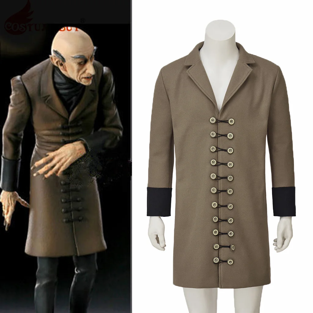 Horror Movie Nosferatu Count Orlok Cosplay Costume Dracula Vampire Count Orlok Jacket Coat Halloween Costume