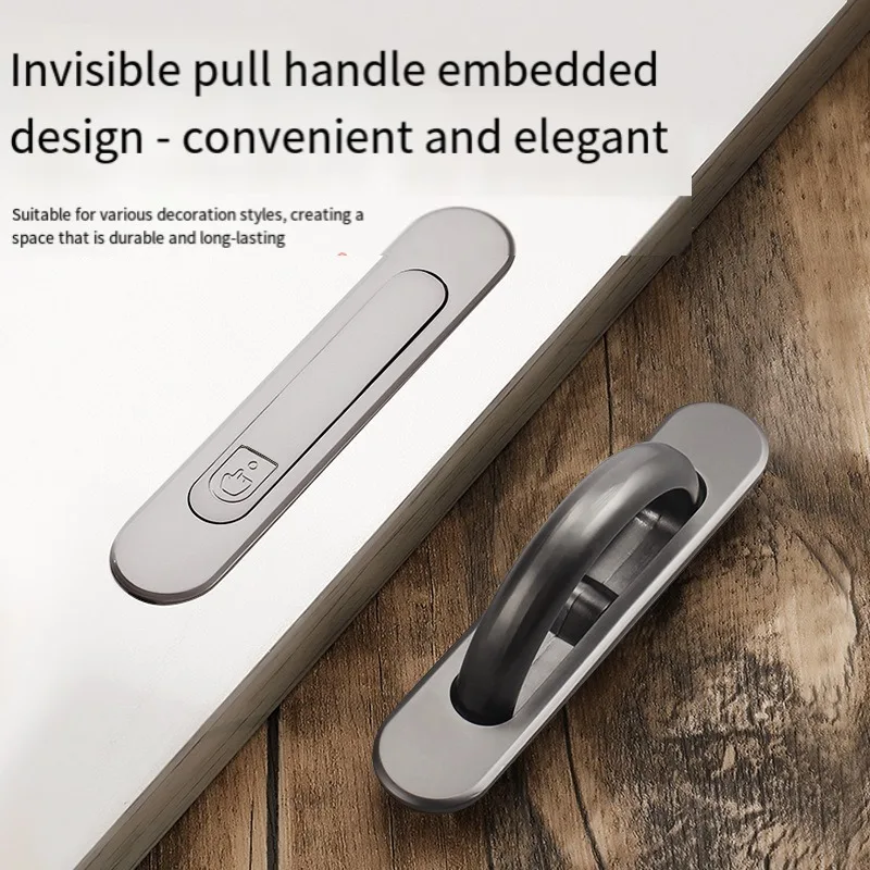 Drawer invisible handle, hidden recessed flip handle, drawer handle