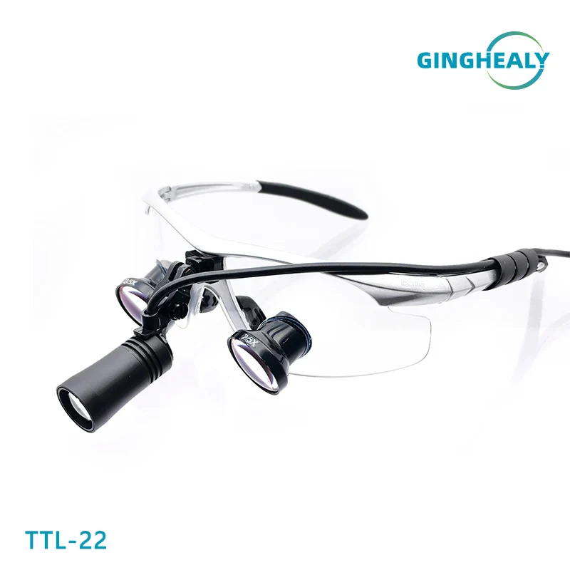 Burite 22 TTL Galilean Loupes 2.5X/3.0X/3.5X IPD Customized Dental Surgern plastic lens goggles with LED headlights USD port