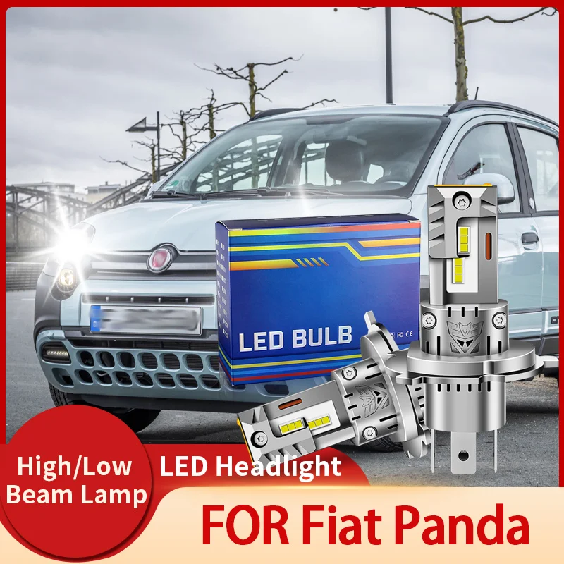 2PCS Canbus LED Headlight Light Hi/Low Beam Fog Light car light For Fiat Panda 1982 1983 1984 1985 1986 1987 1988-2003 Plug&Play