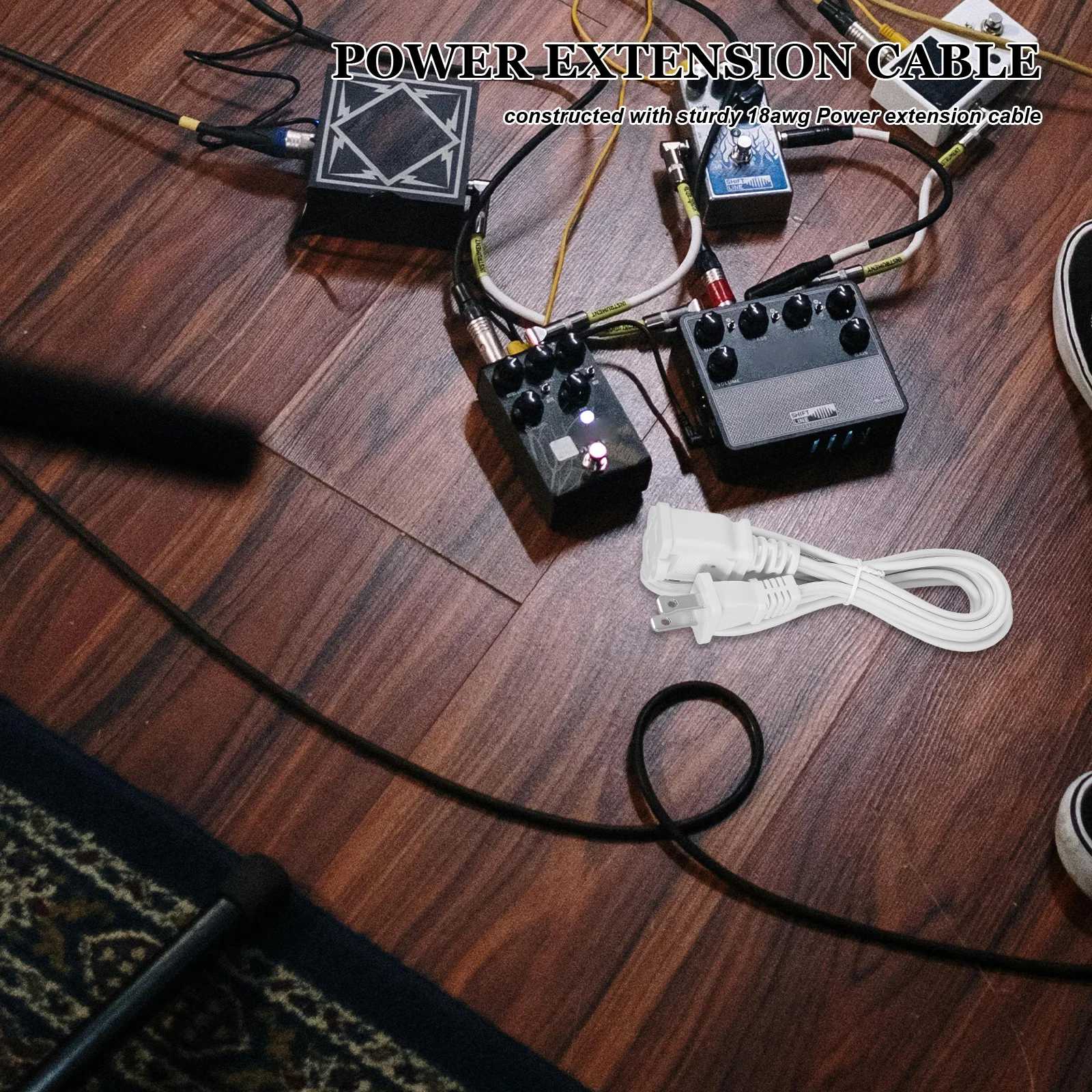 

1.5M 10A 2-Prong Cord Power Cable Dual Outlet Electrical Extension Wire For Us Plug Heavy Duty Extension Cord For