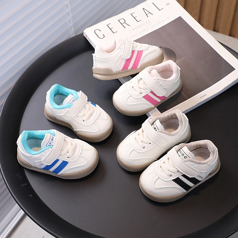 2024 autumn new baby shoes boys and girls children's sneakers all-match German training shoes soft bottom non-slip baby todd