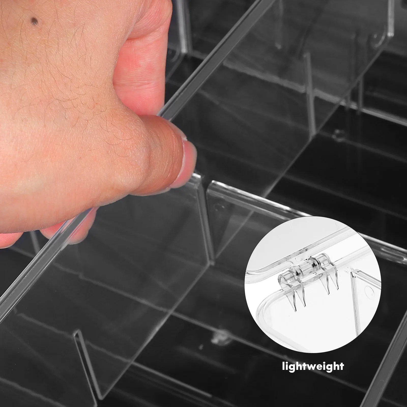 

8-Compartment Box Clear Container Lid Nuts Dried Fruits Storage Household Party Serving Tray Divided Veggie Tray