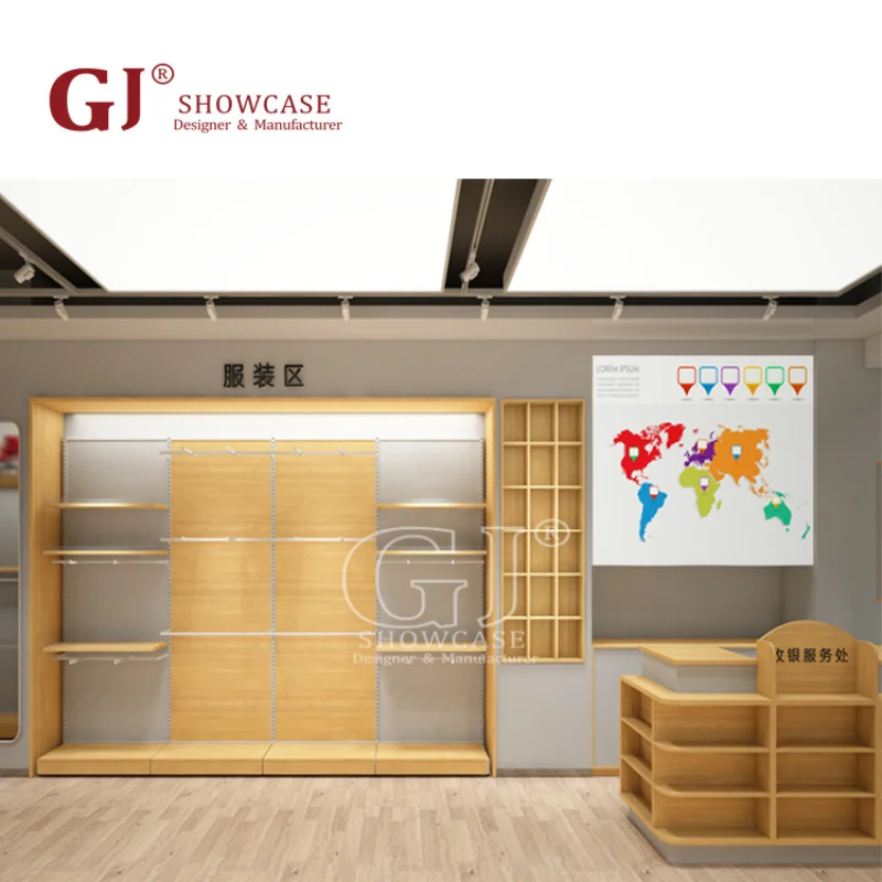 custom.Shopping Mall General Store Display Racks Kids Store Layout Decoration Children Clothing Store Commercial Furniture Desig