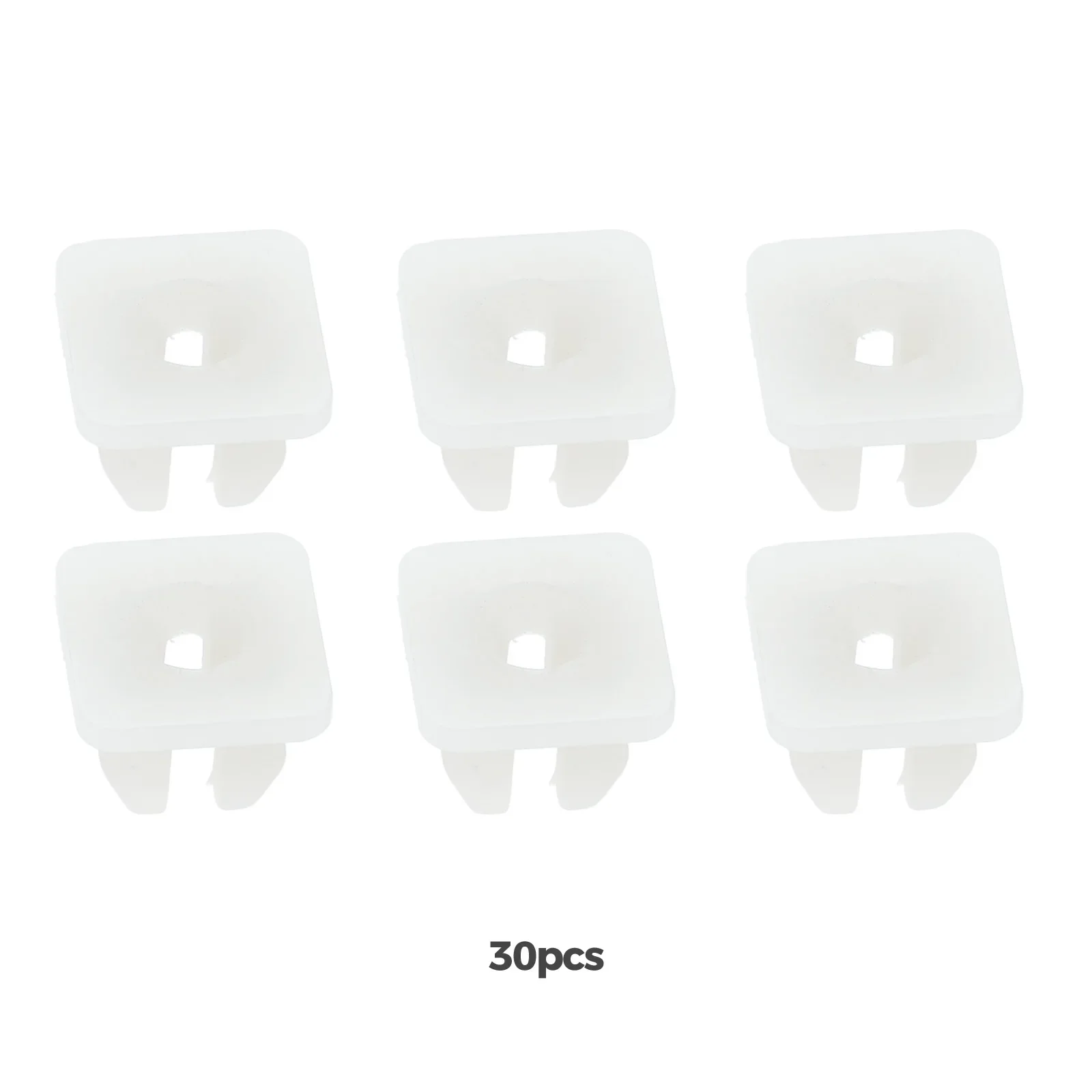 30Pcs Natural Fast Wire Nail Seat Snaps Nylon Fastener Fixed Retainers for Universal Car Nut Grommet Retaining Clips