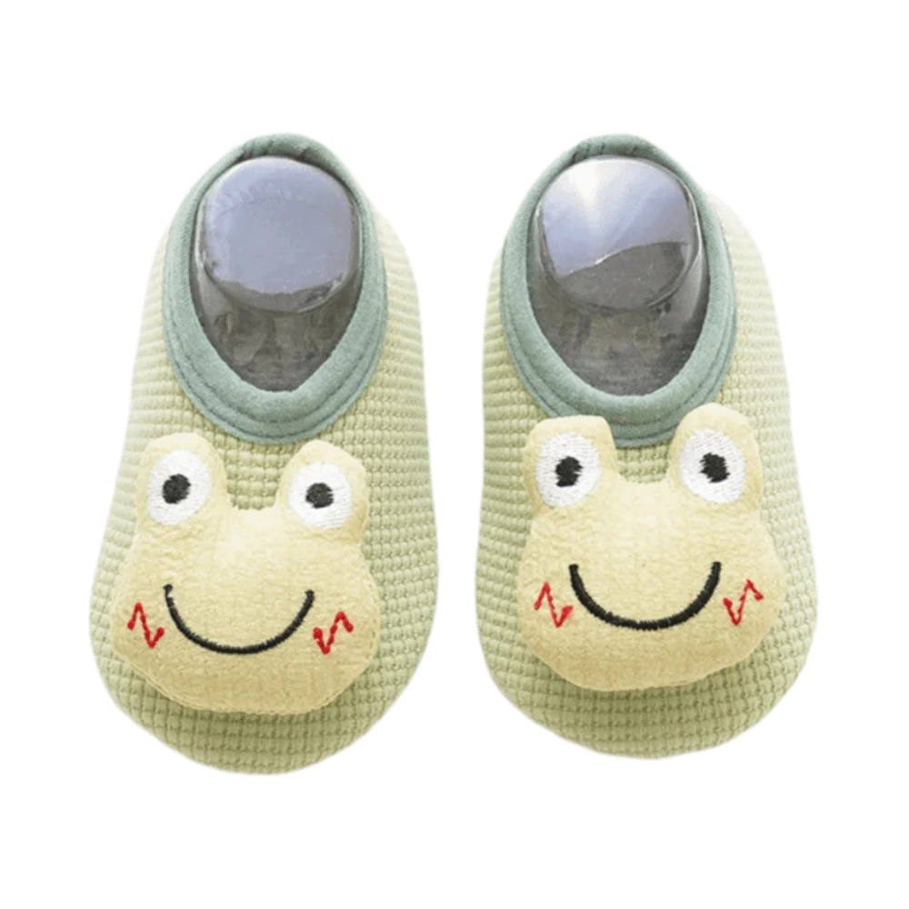 Rubber Sole Baby Sock Shoes Anti Skid Warm Cushion Infant Soft Soled Shoes Lightweight Cartoon Design Toddler Slipper Socks
