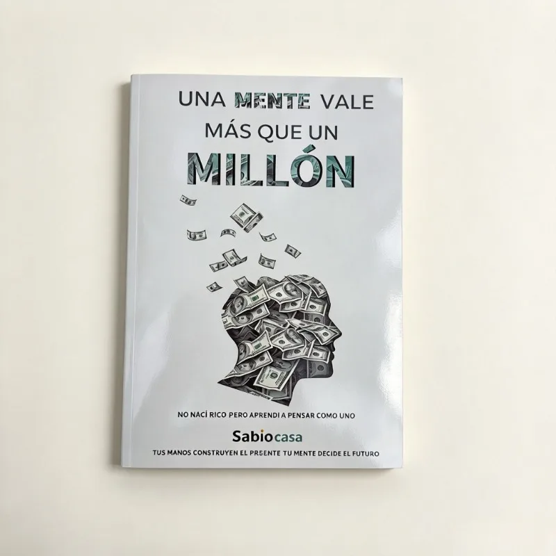 Spanish Book One Mind Is Worth More Than A Million, Wealth Mindset Self Help Finance Paperback for Adult Entrepreneurs