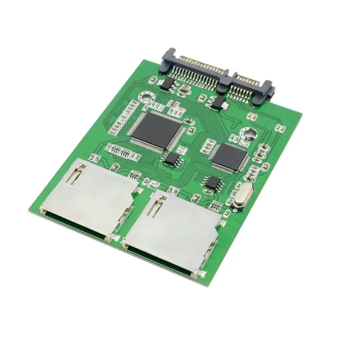 20 قطعة/السلع المزدوج SD SDHC MMC بطاقة الذاكرة إلى 7 + 15 دبوس 22pin SATA ذكر محول عدة RAID محول ، بواسطة Fedex