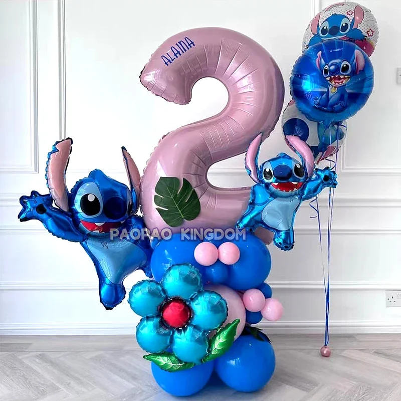 Disney-Ensemble de ballons en aluminium CAN o & Stitch, décorations de fête d\'anniversaire pour garçon et fille, globos gonflables à l\'hélium,