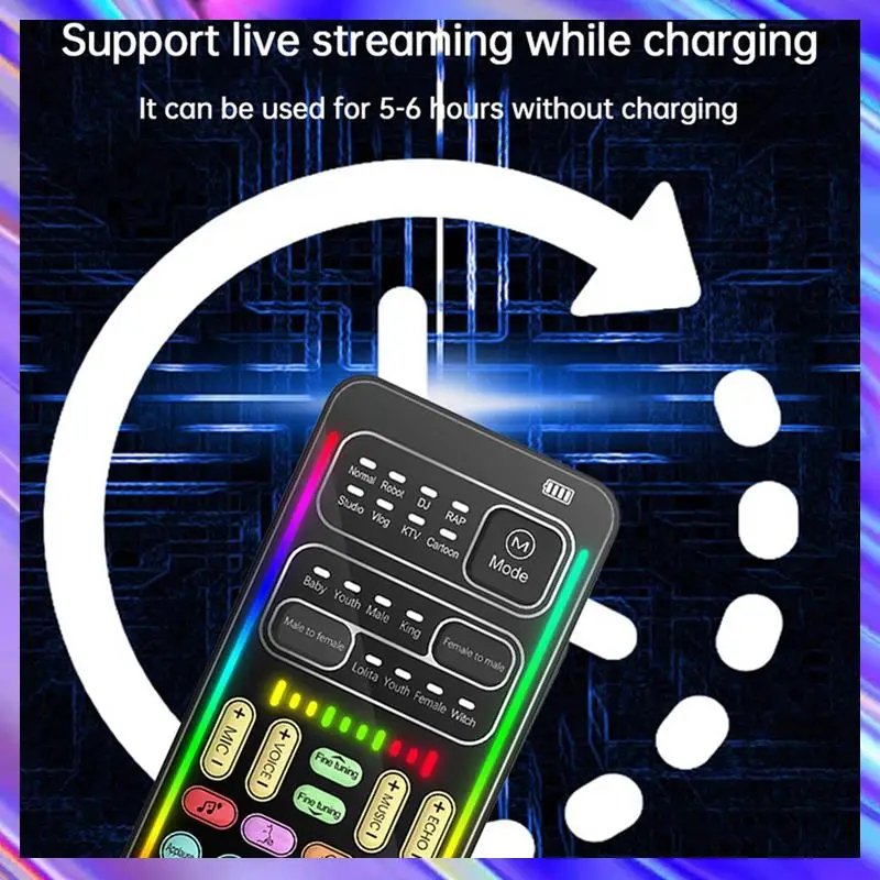 

A24U 3X I9 Voice Changer с несколькими аудиоэффектами Bluetooth Живые звуковые карты Ультратонкая портативная живая звуковая карта