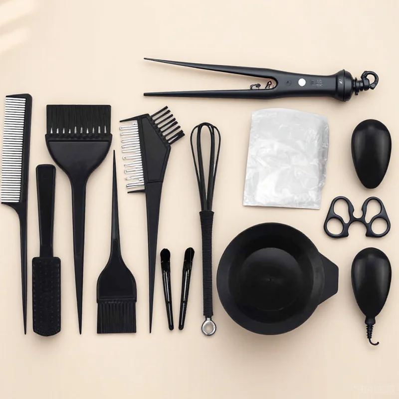 

1 комплект, набор для окрашивания волос, полная поставка для красивых цветовых результатов, простой в использовании, термостойкий набор инструментов для окрашивания волос