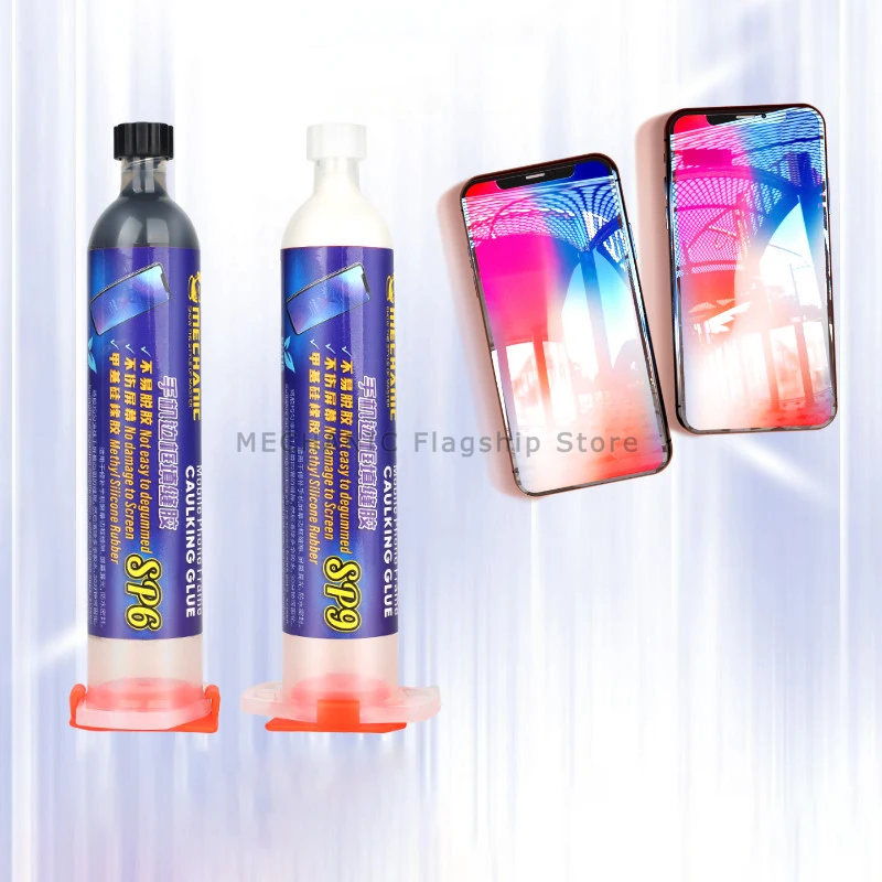 Frame Caulking Glue MECHANIC SP6 SP9 30CC Mobile Phone Frame Fixed Filling Liquid Black White Repair Curved Screen Strong Soft