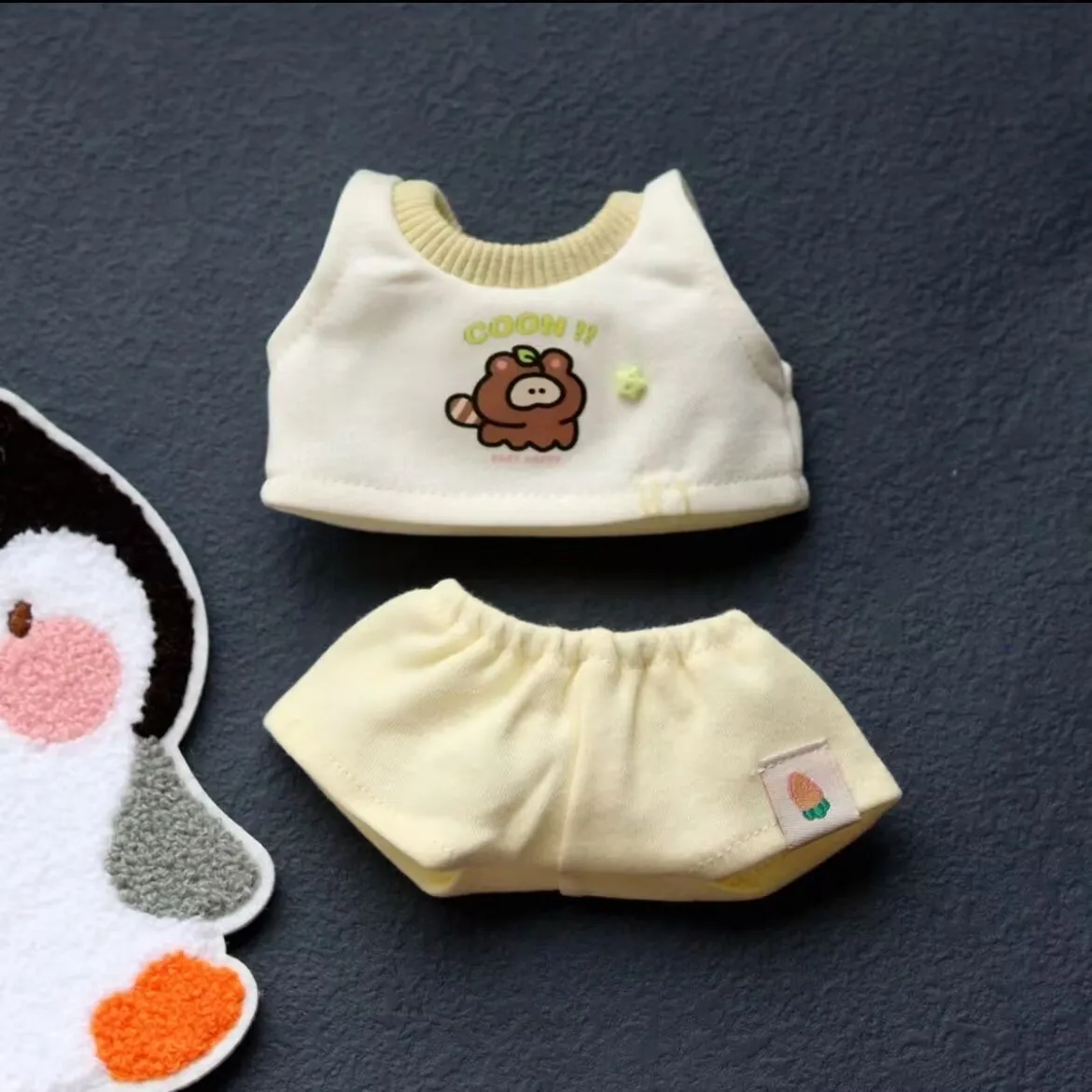 10cm - 20cm 면 인형 옷, 여름 귀엽고 부드러운 아기 옷 세트, 속성 없는 인형 옷 교체 세트