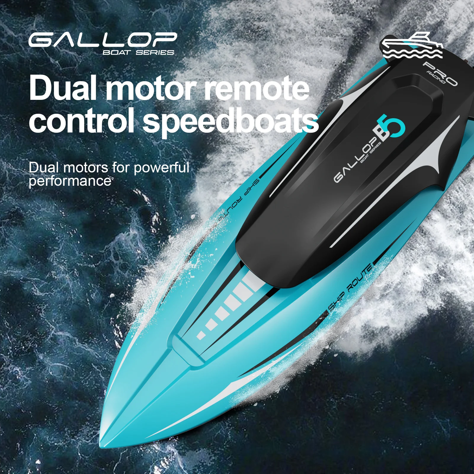 

B5 20km/H Rc High Speed Racing Boat Waterproof Rechargeable Model Electric Radio Remote Control Speedboat Best Gifts Toys Boys