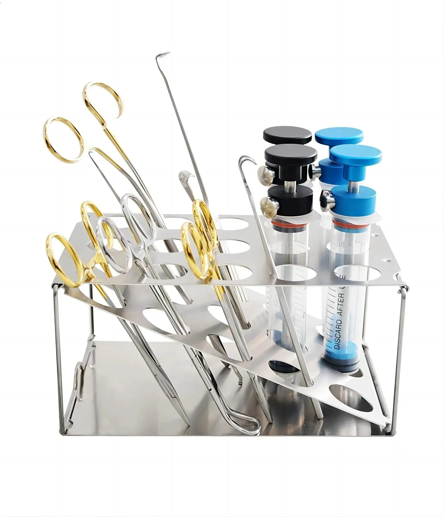 20ml 50ml Syringe Racks Reuseable Autoclavable Steel Syringe Racks for Holding Syringes of Harvested Fat Prior to Injection