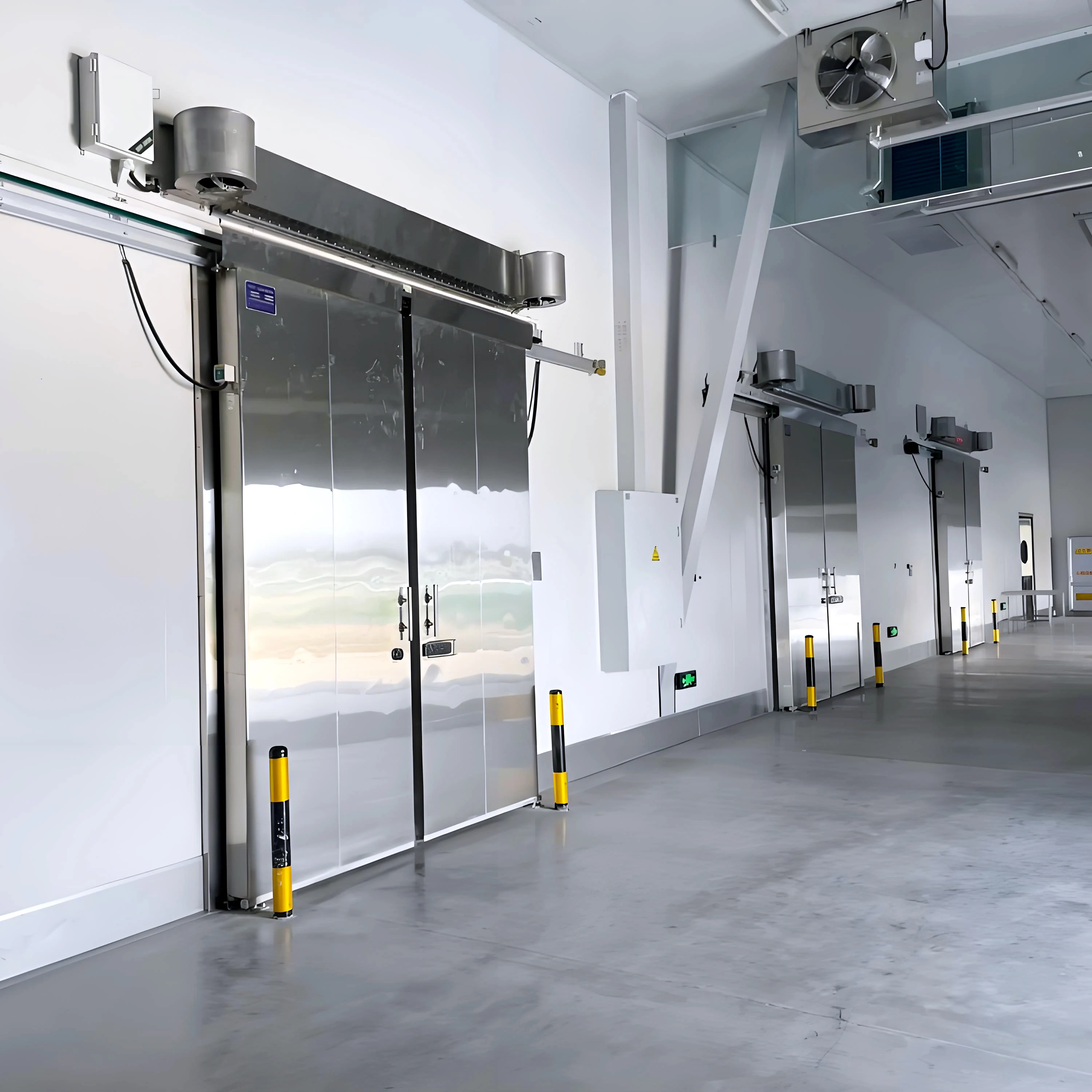 Electric Sliding Cold Room Door with Side Control Panel for Fresh Produce Storage Facilities and Temperature Controlled Storage