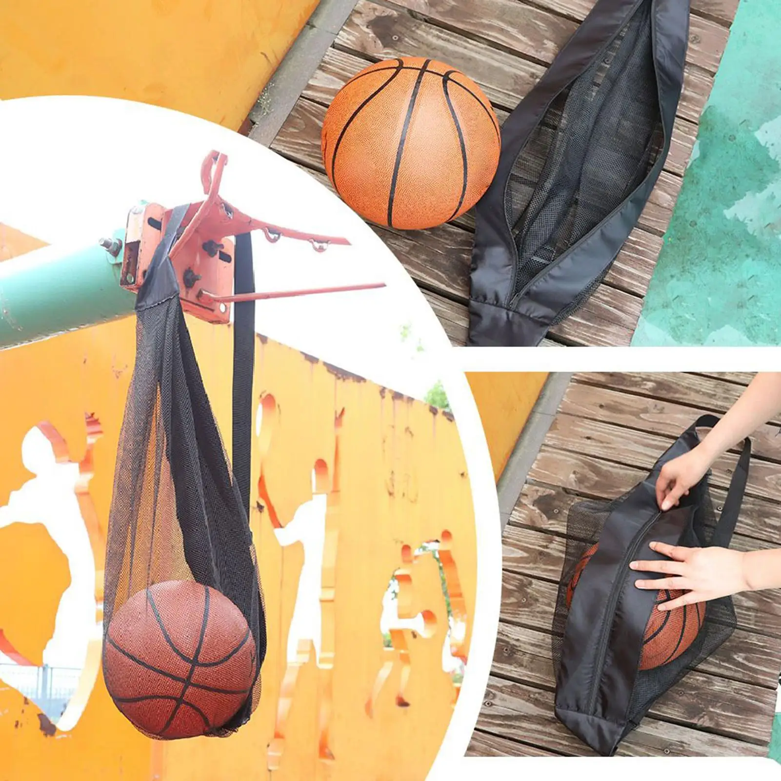 Baltas Lichtgewicht volleybal opbergtas Opbergnet met grote capaciteit voor training Sport Basketbal Voetbal Volleybal Zwemmen