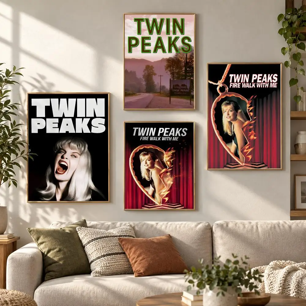 Twin Peaks 90s Cult Classic Mystery TV Series Vibes Poster Contemporary Wall Art Print for Bedroom & Living Room, Unframed