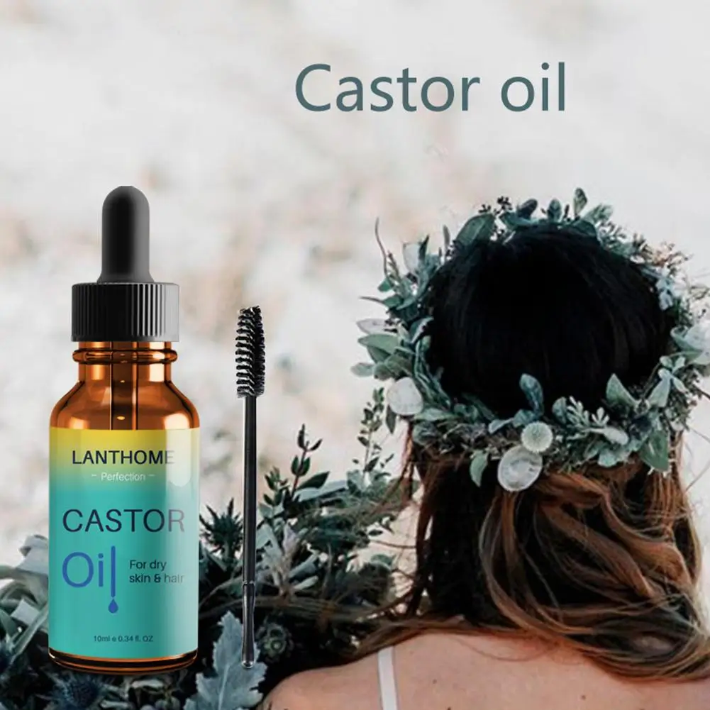 10ml Castor Oil Eyelash Care Solution Eyelash Growth Longer Care Unisex Care Natural Eyelash Thicker Eyelash Enhancement B5X6