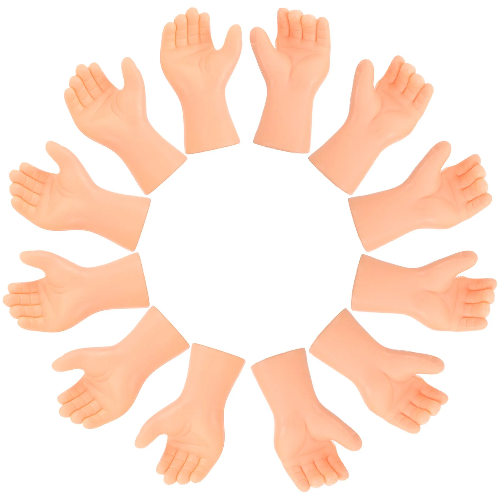 

6Pairs Realistic Plastic Hand Components Replacements for Crafts DIY Miniature Hand Upgrades Puppet Making Kit Accessories
