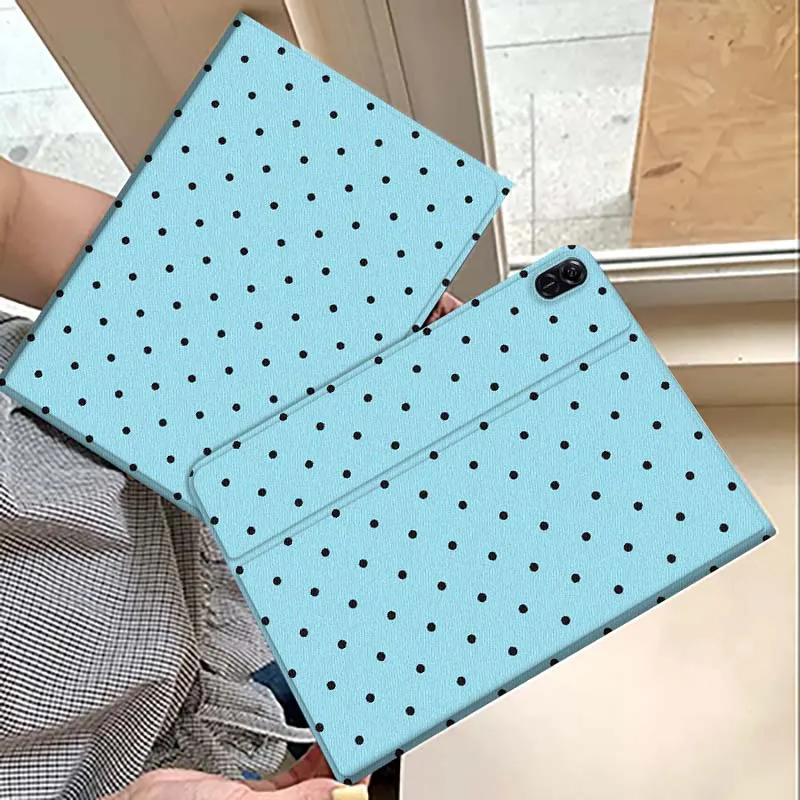 

Black polka dot pattern For Huawei MatePad M5 T5 SE 11 Pro Honor Tab 5 V7 V8 X9 GT 10.1 10.8 Inch Tablet Case