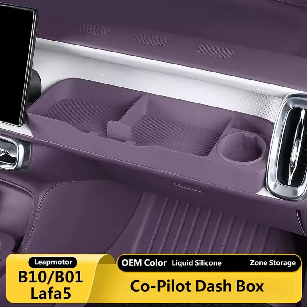 For Leapmotor B10 B01 Lafa 5 Car Passenger Side Expansion Storage Box Hole Design Small Table Car Interior Practical