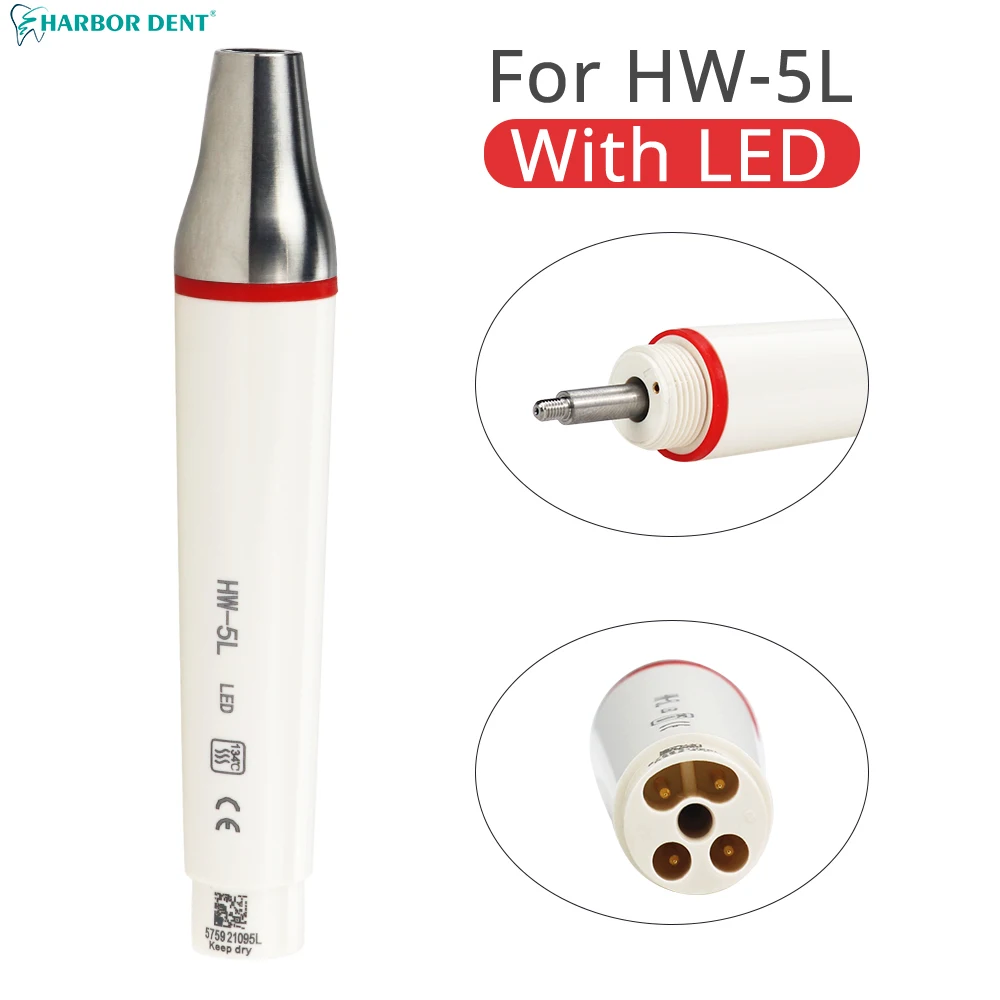 Dental Ultrasonic Piezo Scaler Handpiece HD-7H/HW-3H/HW-2H Not Led HD-7L/HW-5L With Led Fit For SATELEC DTE WOODPECKER EMS VRN