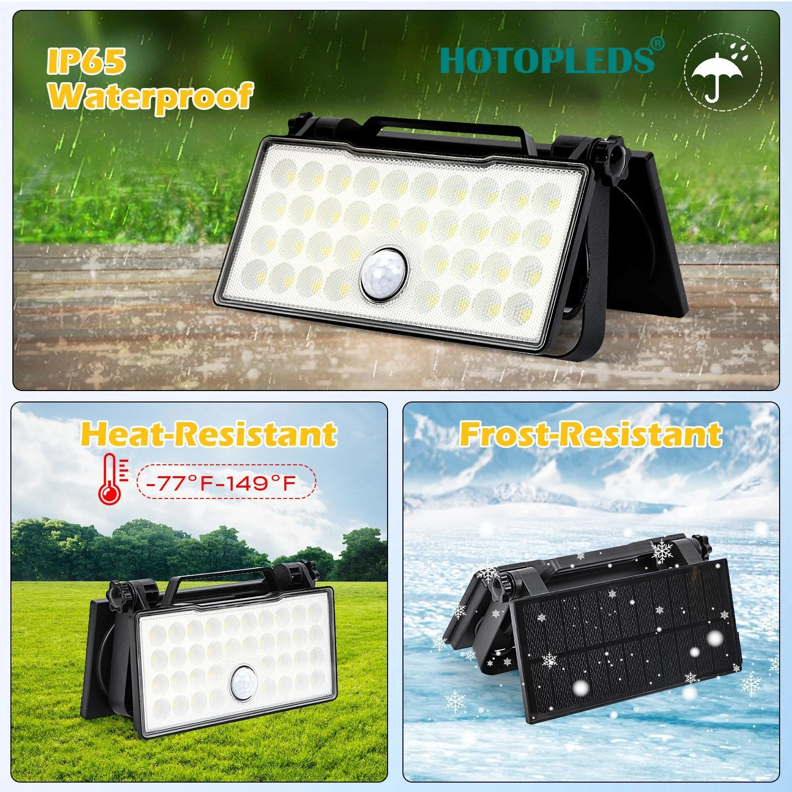 

Solar Floodlight 2025 New Portable Folding Rotating Camping Light Work Light Induction Wall Light Cross-border Hot Sale