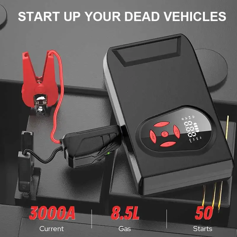 20000mAh High Power Car Emergency Jump Starter With Air Pump For 12V Cars And Trucks