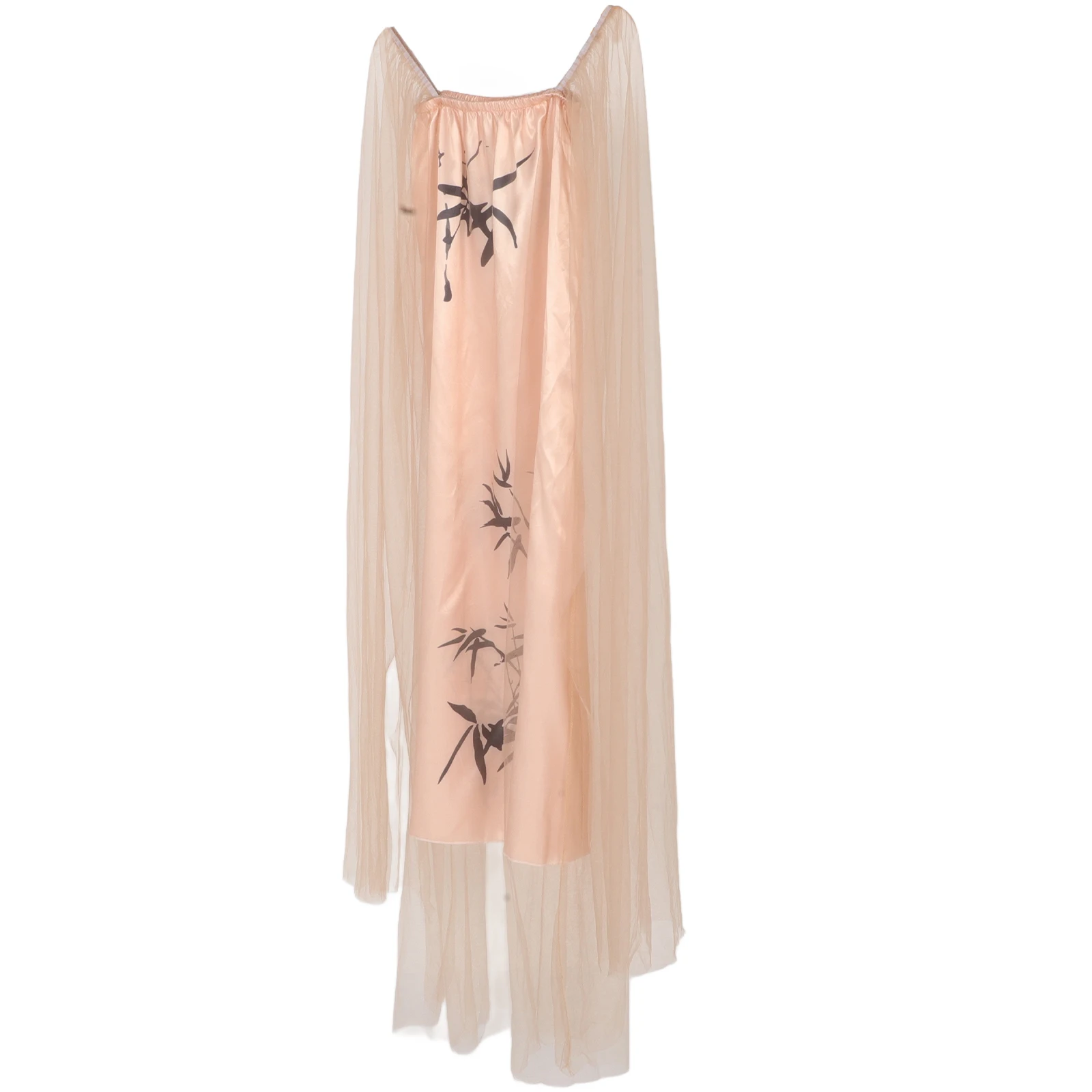 

Elegant Maternity Pregnant Woman Gown Photography Bamboo Leaf Print Strapless Pregnancy Outfits For Photoshoot Comfortable