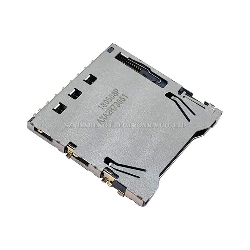 10PCS New Original AXA2R73061 AXA2R73061P-M SD Card Socket Self-Elastic Card Holder SMD 9P Memory Card Socket