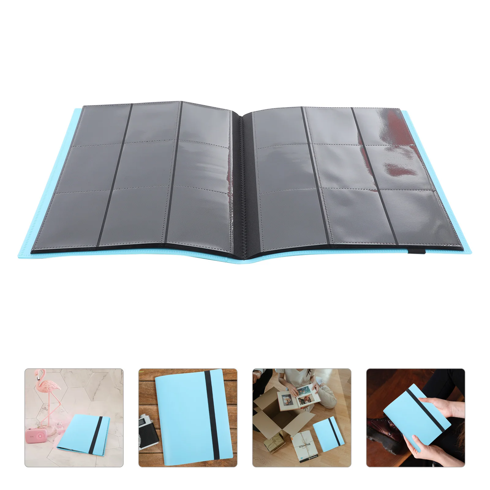 

Card Storage Album Gaming Card Binder Holder Photocard Book for School Sports Cards Supplies Unique Gift Idea Ticket Album