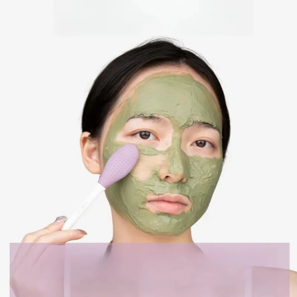プロのシリコーンマスクブラシ DIY フェイシャルマスク泥鼻クリーンにきび除去ブラシツールと交換用ヘッド
