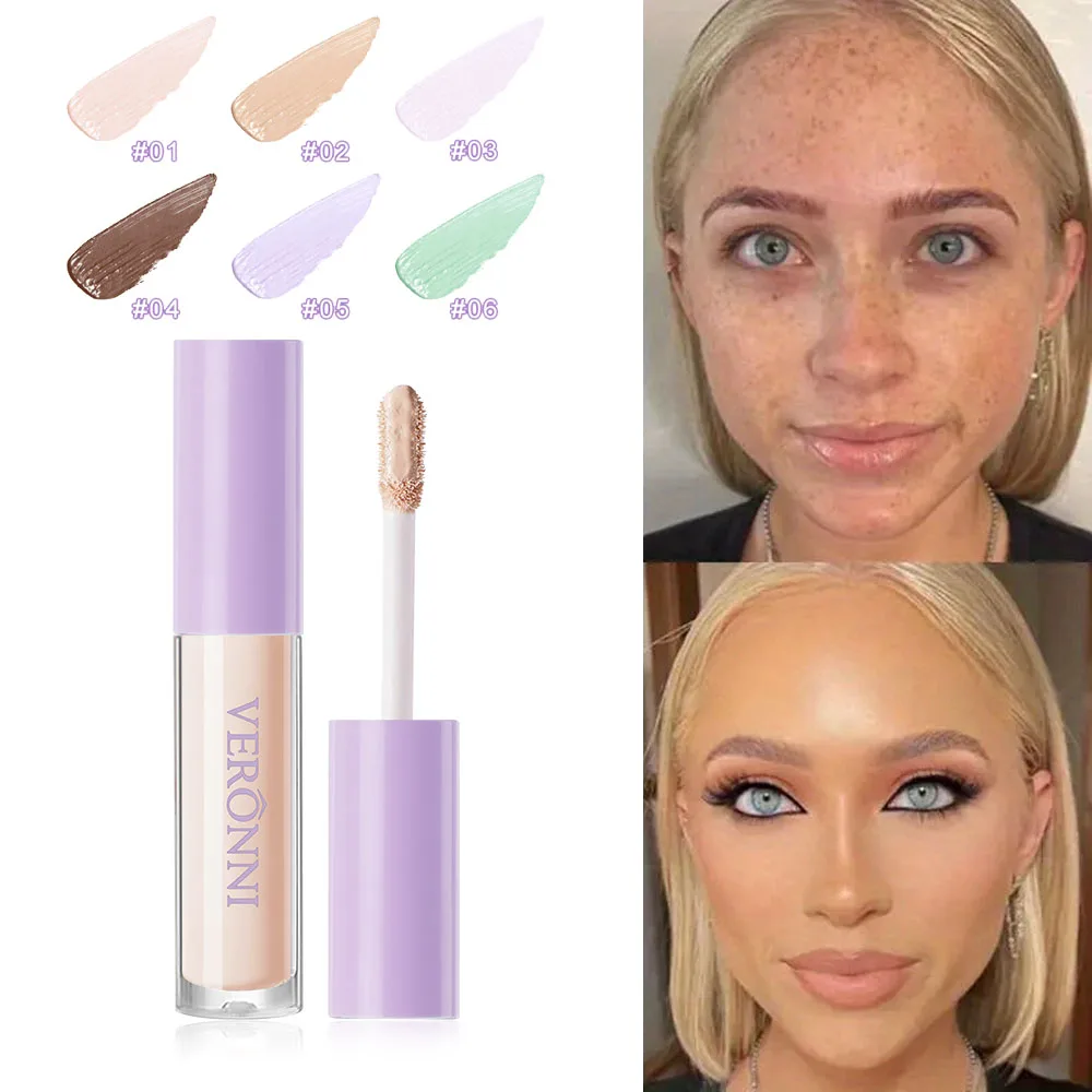 6 色ミニリキッドコンシーラーパレット - ビーガン、動物実験フリー、クマやニキビを完全にカバー - 軽量、長持ち、ウォータープルーフ