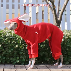 Cute Thickened iggy Whippet Bodysuit Warm Bunny Ears Dog Clothes
