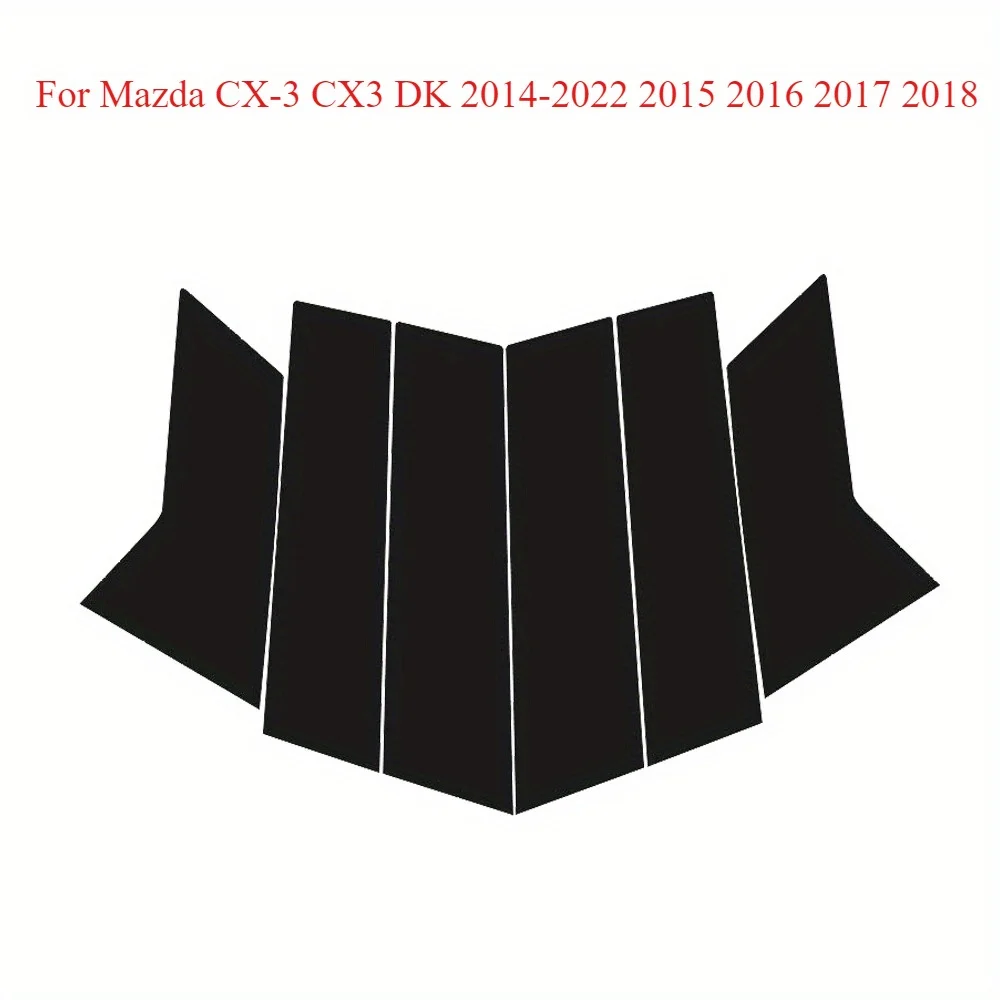 

Глянцевые черные накладки из карбона на стойки B и C для Mazda CX-3 CX3 DK 2014-2022 2015 2016 2017 2018