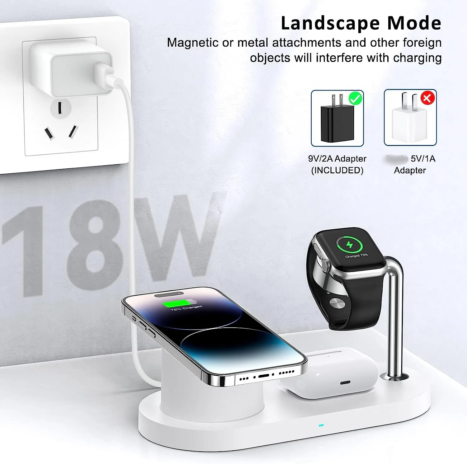 Mobile Phone Stand Holder Custom Strong Magnetic Charger Cell Phone 15W Fast 3 in 1 Wireless Charger Multifunctional Chargers Qi