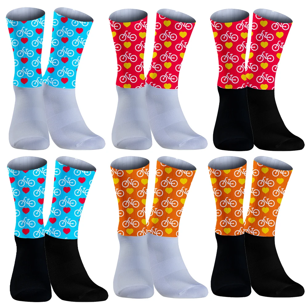 Chaussettes graphiques unisexes pour hommes et femmes, confortables, respirantes, douces, entraînement, marche décontractée, course à pied, sports, cyclisme