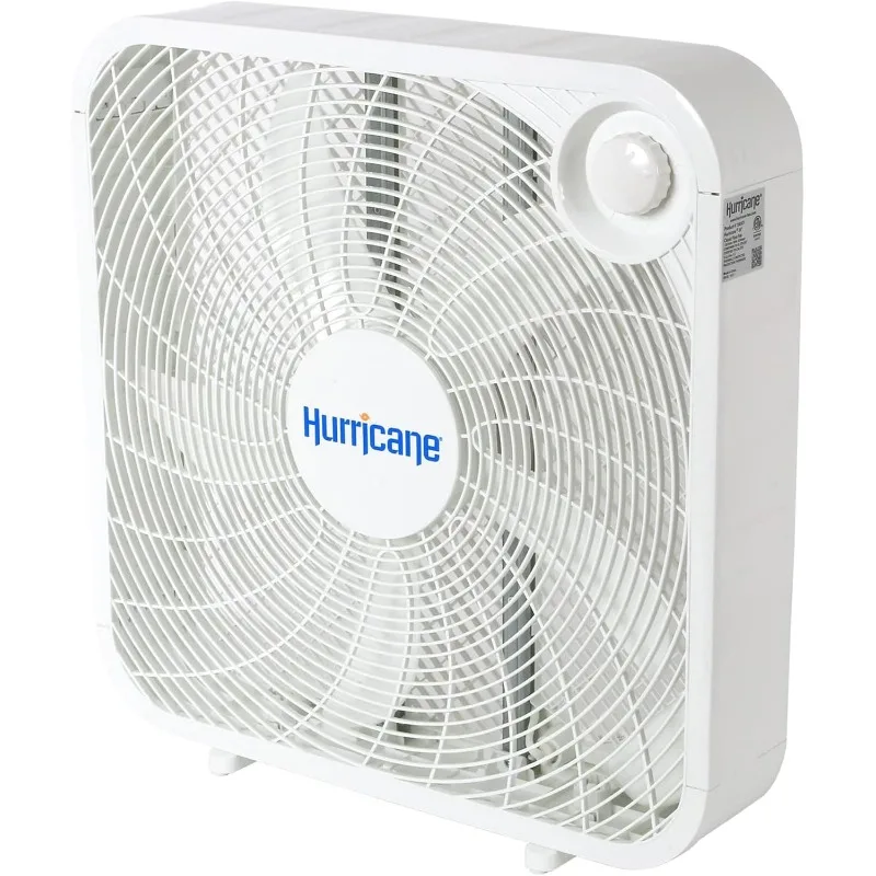 Hurricane 20 Inch Classic Series Floor Box Indoor Home Cooling Unit with 3 Efficient Speed Settings and Floor Mounting