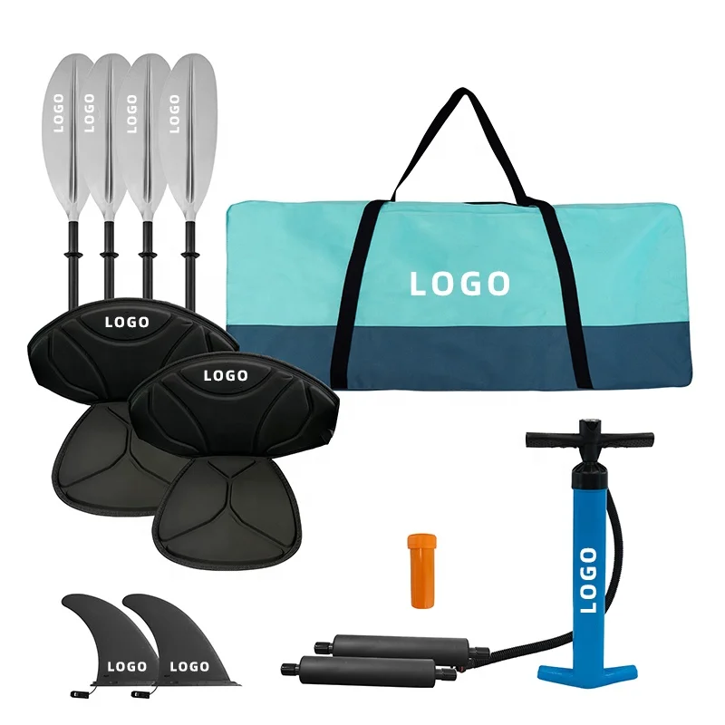 Kayak pliable personnalisé à point de chute Chine pour 2 personnes assis dans un kayak gonflable à vendre