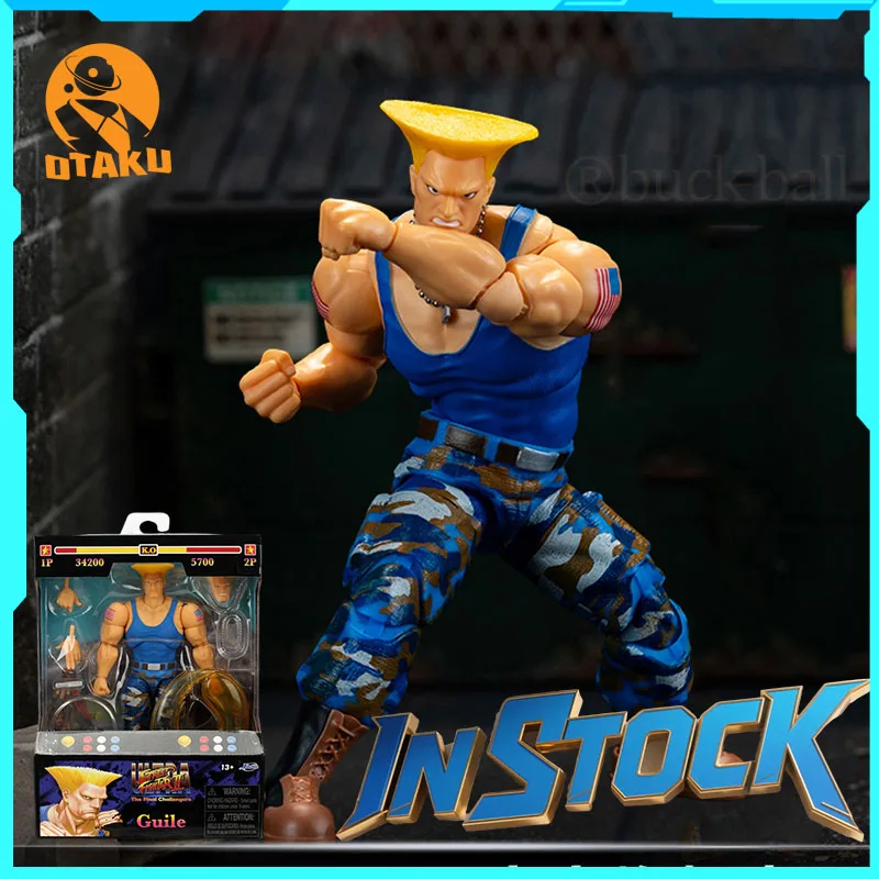 

New Original Jada Toys Street Fighter 2 Guile Heterochrome Model Toy Anime Figure Action Figures Street Fighter Collection Gifts