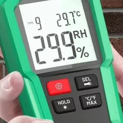 Green Wood Moisture Meter Humidity Tester With LCD Display For Concrete Plaster Building Material Detection Tool