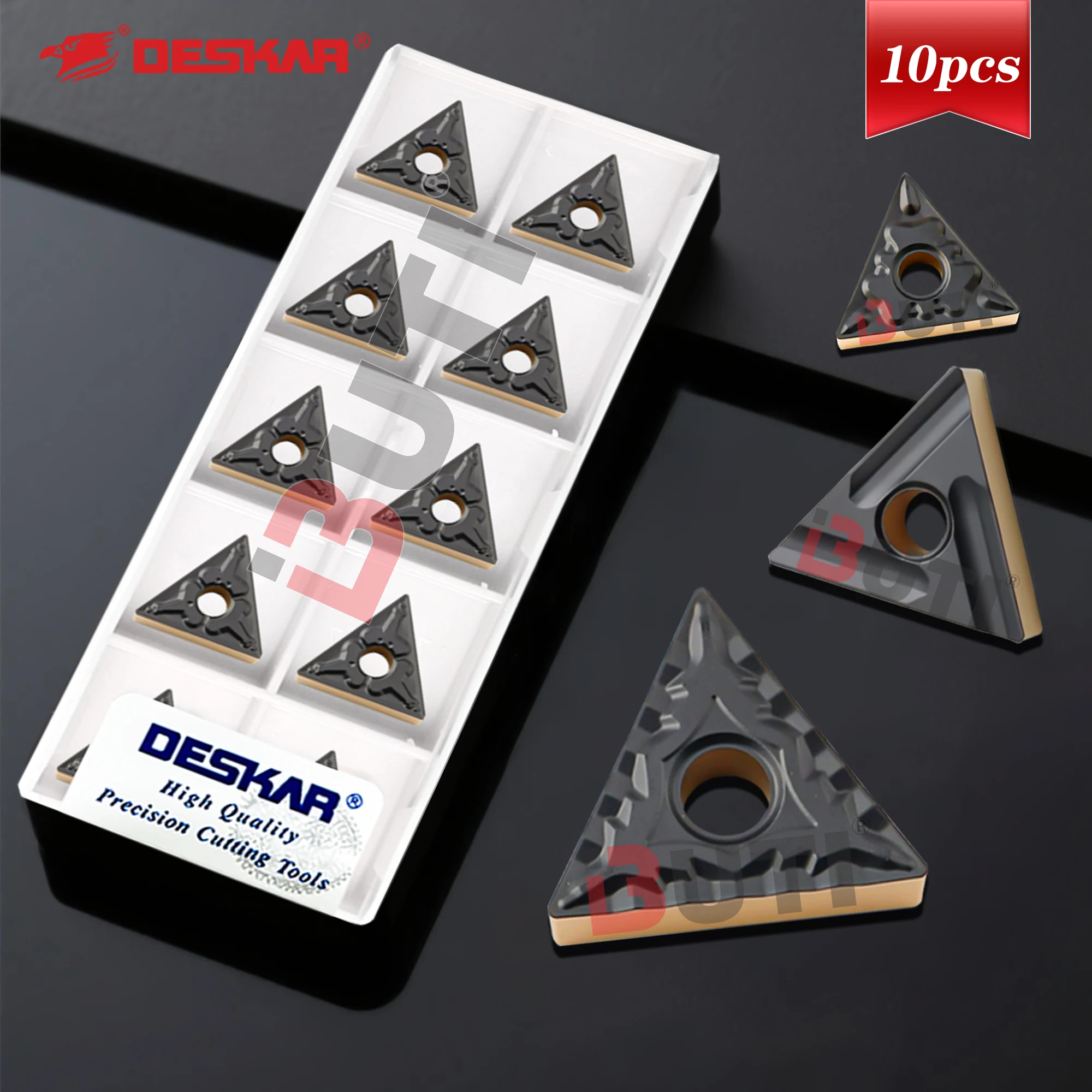 

DESKAR 100% Original Triangular Inserts TNMG160408-43 CQ PM R-VF LF9218 Hard Steel Special Dual Color Coating Outer Circle Blade
